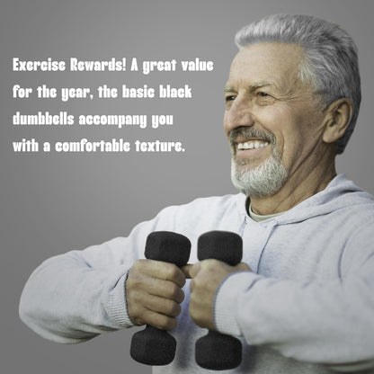 Portzon Weights Dumbbells Set of 2 5 LB, Anti-Slip, Anti-roll, Hex Shape