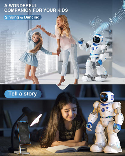 Ruko Smart Robots for Kids, Large Programmable Interactive RC Robot with Voice Control, APP Control, Present for 4 5 6 7 8 9 Years Old Kids Boys and Girls