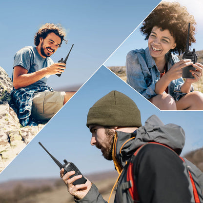 Olywiz Walkie Talkies GMRS Radio for Adults Long Range Rechargeable 2 Way Radio with Flashlight for School Business Family 2 Pack