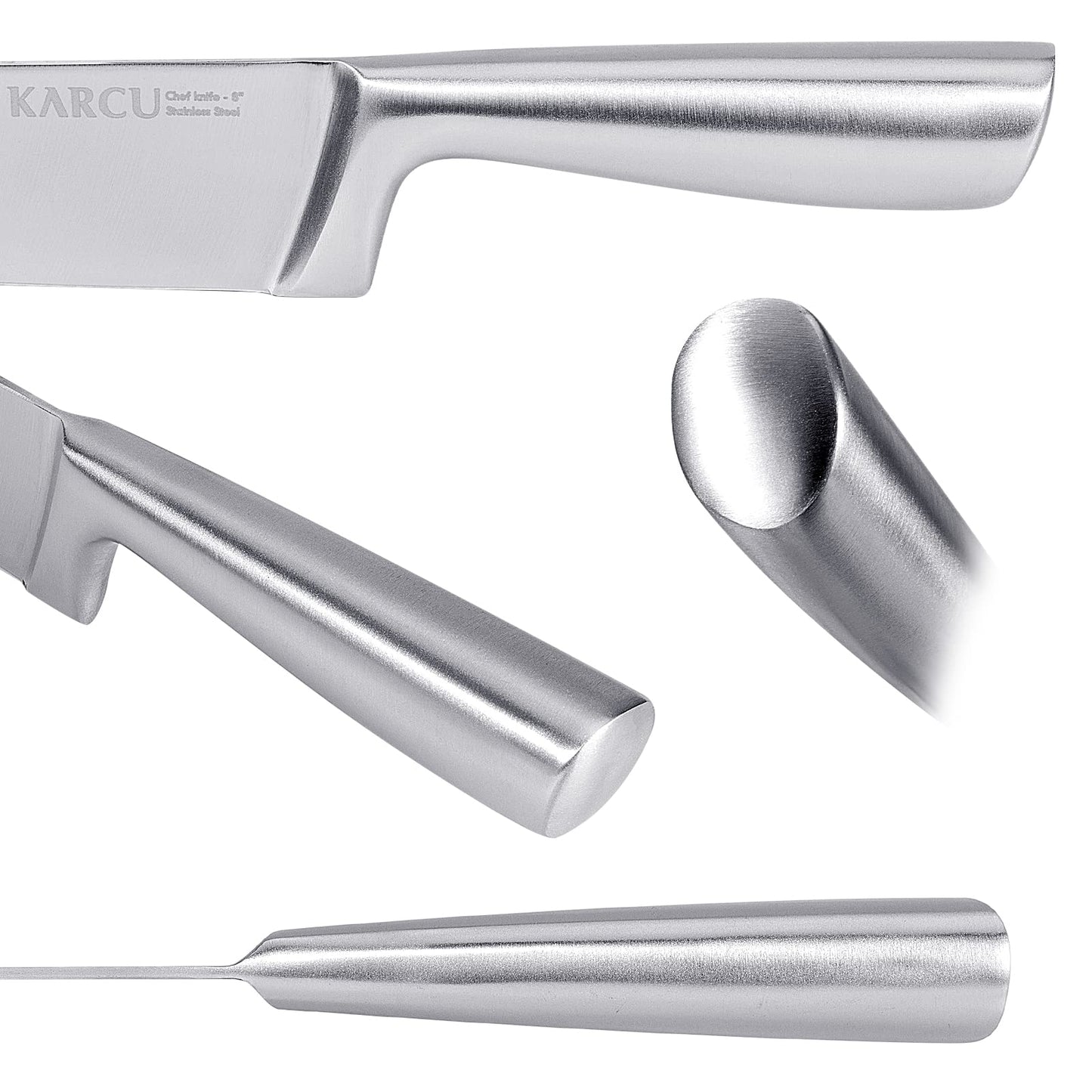 14-piece Karcu Kitchen Knife Block Set, German Stainless Steel Knife Set