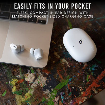 Beats Studio Buds - True Wireless Noise Cancelling Earbuds - Compatible with Apple & Android, Built-in Microphone, IPX4 Rating, Sweat Resistant Earphones, Class 1 Bluetooth Headphones - White