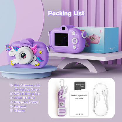MKQ Kids Camera Toddler Camera for Girls Boys, 3-12 Year Old Girl Boy Gifts Kid Camera Toys, 1080P HD Kids Digital Video Cameras for Toddler, Child Camera for 3 4 5 6 7 8 9 10 11 12 Years Old Kids