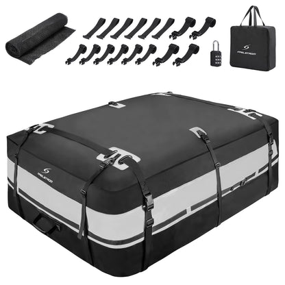 Maelstrom Rooftop Cargo Carrier,Car Roof Bag,21 Cubic Feet Waterproof Roof Rack Cargo Carrier,Tear Resistant Vehicle Cargo Carrier for Car with/Without Rack,Gray (BST01-MSRB01-21CFBK-2)