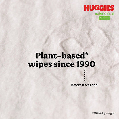 Huggies Natural Care Sensitive Baby Wipes, Unscented, Hypoallergenic, 99% Purified Water, 8 Flip-Top Packs (448 Wipes Total)