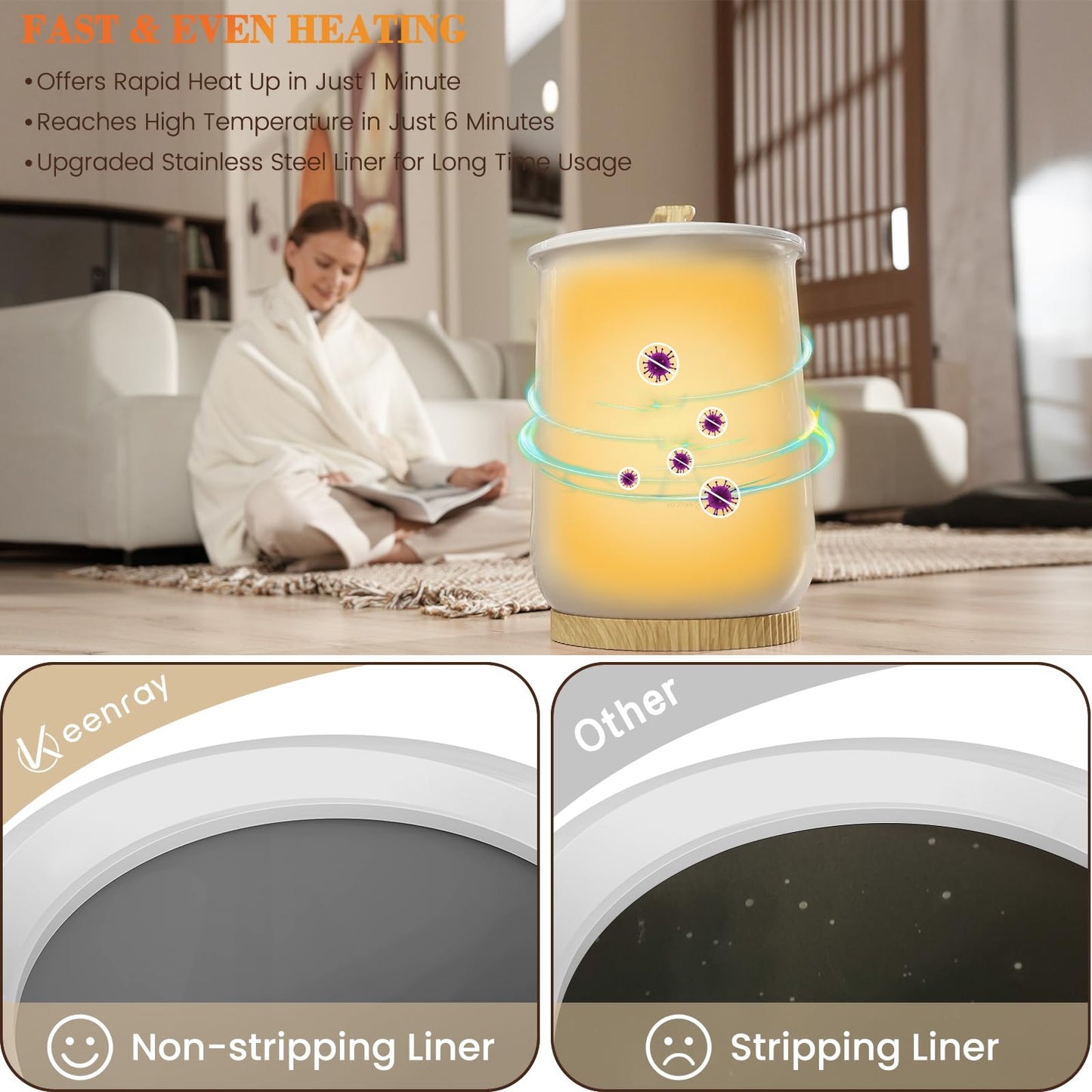 Keenray Upgraded Towel Warmer Bucket, Large Towel Warmer with 3 Heating Modes, Heat Time 30/45/60 Min Adjustable and Up to 24 Hour Delay Timer, Towel Heater for Oversize Bathrobes Blankets