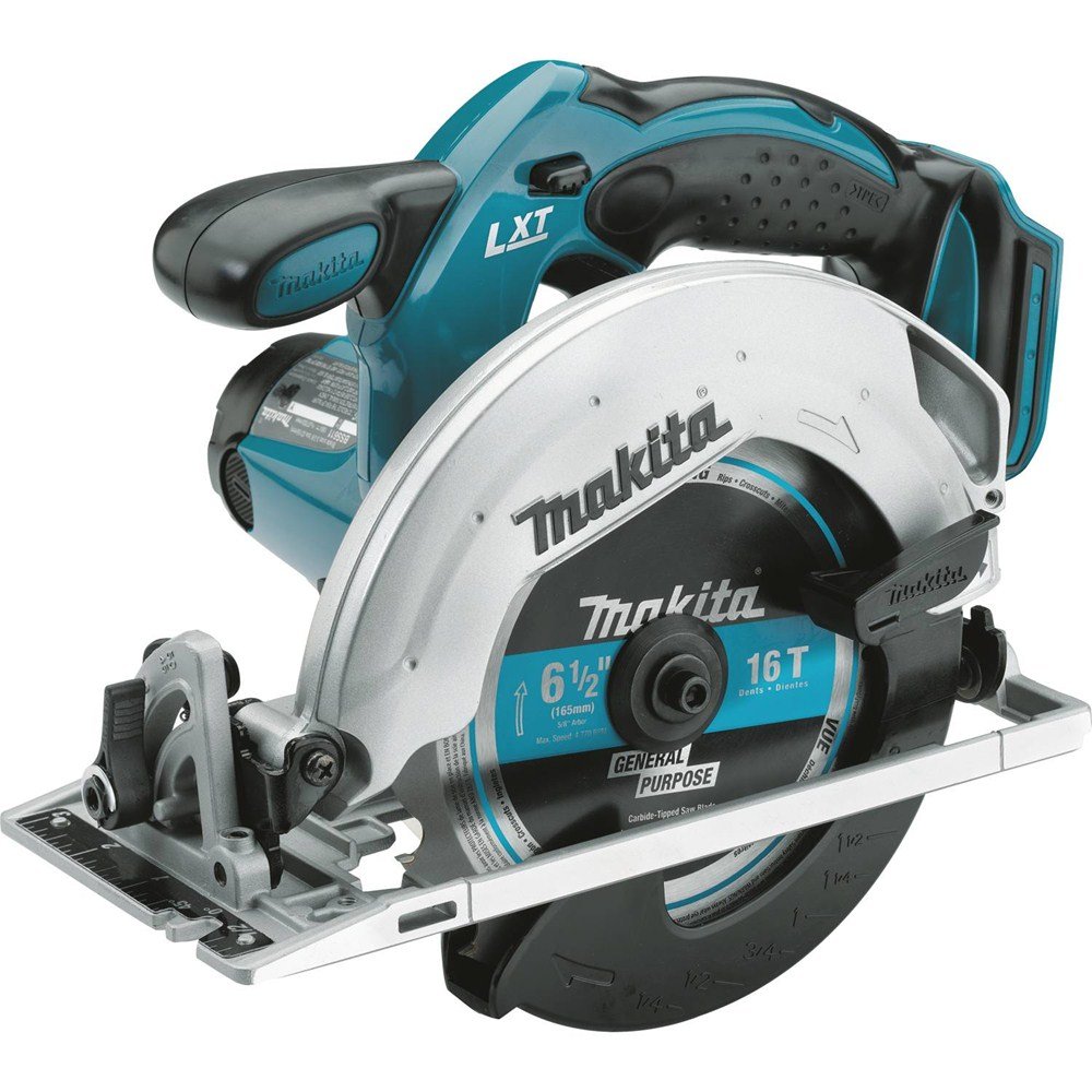 Makita BL1850BDC2 18V LXT Lithium-Ion Battery and Rapid Optimum Charger Starter Pack (5.0Ah) with XSS02Z 18V LXT Lithium-Ion Cordless 6-1/2" Circular Saw