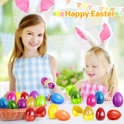 SpringFlower 12 Pack Prefilled Easter Eggs With Squeeze Toys, Easter Basket Stuffers for Kids Toddlers, Stress Relief Toys For Easter Party Favors, Easter Gifts For Kids, Filled Easter Egg For Kids