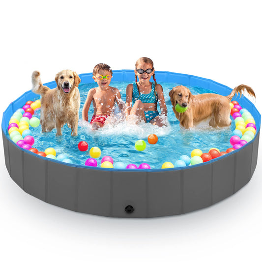 Hard Plastic Foldable Outside Kids Swimming Pool 80"