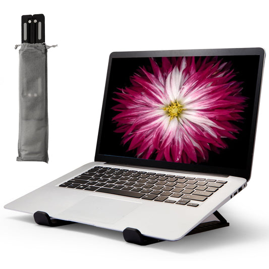 Laptop Stand for Desk,MacBook Portable foldable Stand Sturdy Laptop Riser, Ventilated Laptop Holder Compatible 13 14 15.6 Inch MacBook Pro Air/HP/Dell,Cooling Computer Stand Accessories Black