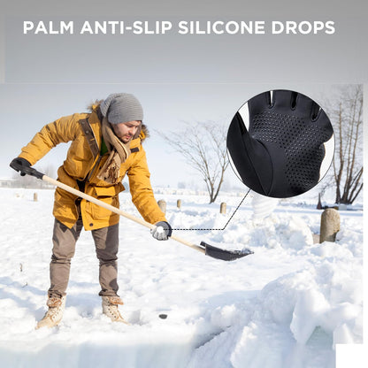 LIFECT Winter Gloves, Gloves for Cold Weather, Warm Gloves for Men Women, Touch Screen Anti-Slip Gloves for Running Driving Cycling Fishing