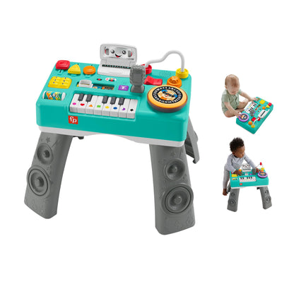 Fisher-Price Laugh & Learn Baby & Toddler Toy Mix & Learn DJ Table Musical Activity Center with Lights & Sounds for Ages 6+ Months