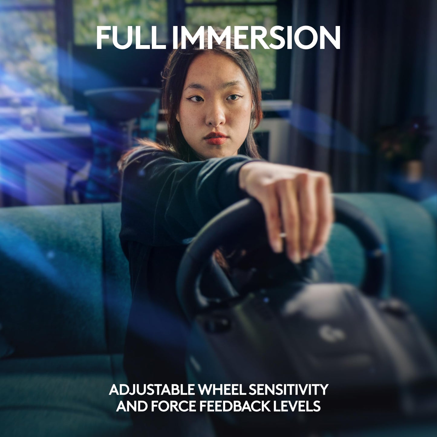 Logitech G923 Racing Wheel and Pedals for Xbox Series X|S, Xbox One and PC featuring TRUEFORCE up to 1000 Hz Force Feedback, Responsive Pedal, Dual Clutch Launch Control, and Genuine Leather Wheel Cover