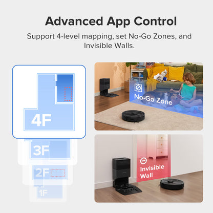 roborock Q5+ Robot Vacuum with Self-Empty Dock, Hands-Free Cleaning for up to 7 Weeks, 2700Pa Max Suction, 180mins Max Run-Time, Compatible with Alexa, Perfect for Hard Floors, Carpets, and Pet Hair