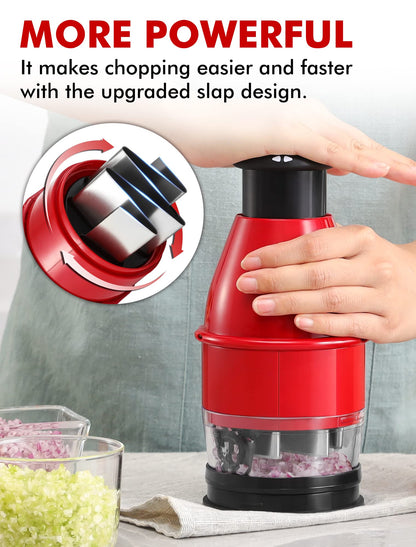 Food Chopper - Easy to Clean Vegetable Chopper Dicer, Onion Garlic Chopper Vegetable Cutter for Veggies Onions Garlics Nuts