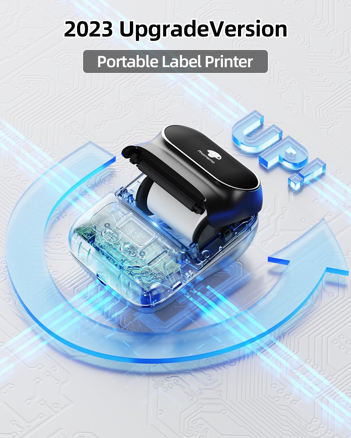Phomemo M110 Label Makers - Barcode Label Printer Bluetooth Portable Thermal Printer for Small Business, Address, Logo, Clothing, Mailing, Sticker Printer for Phones & PC, Black