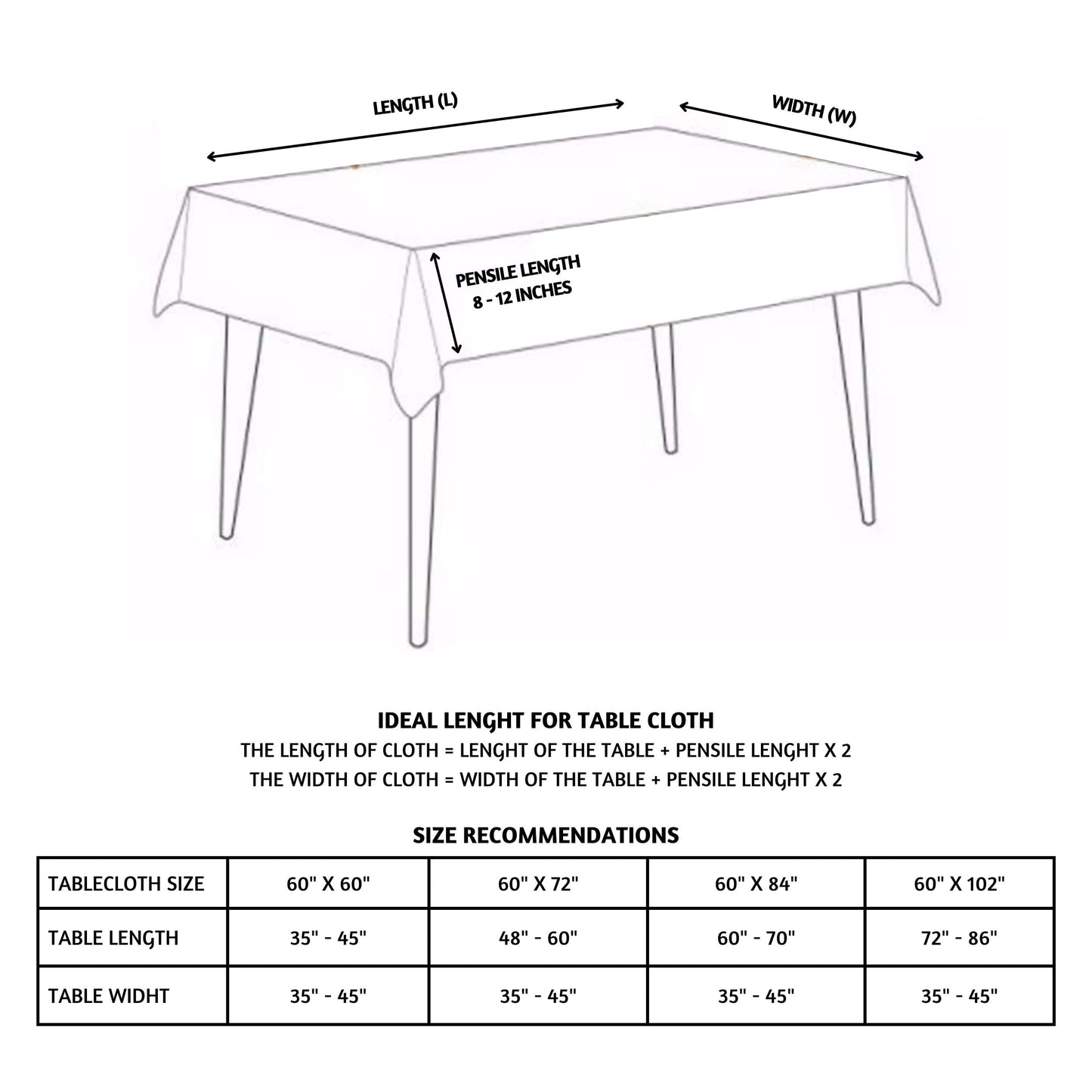 Folkulture Table Cloth for Rectangle Table 60 x 72 Inches, 100% Cotton Boho Tablecloth for Farmhouse Tabletop Decorations, Bohemian Table Cover or Tableclothes for Rustic Wedding, Charcoal Gray