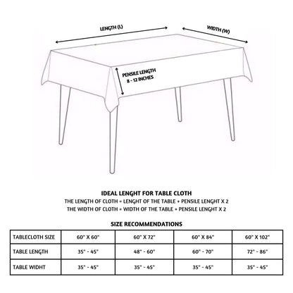 Folkulture Table Cloth for Rectangle Table 60 x 72 Inches, 100% Cotton Boho Tablecloth for Farmhouse Tabletop Decorations, Bohemian Table Cover or Tableclothes for Rustic Wedding, Charcoal Gray