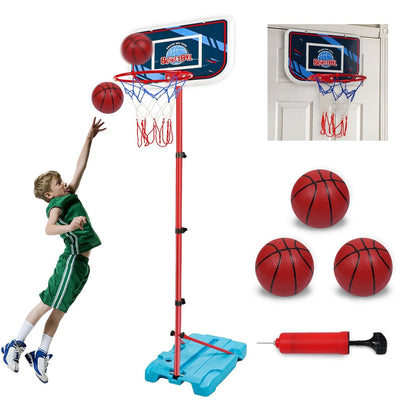 VROGTIK Basketball Hoop for Kids Ages 4-8 Outdoor Toys for Boys 4-6 - Adjustable Height, 3 Balls Included Kids Basketball Hoop Outdoor - Backyard Room Toy Gift