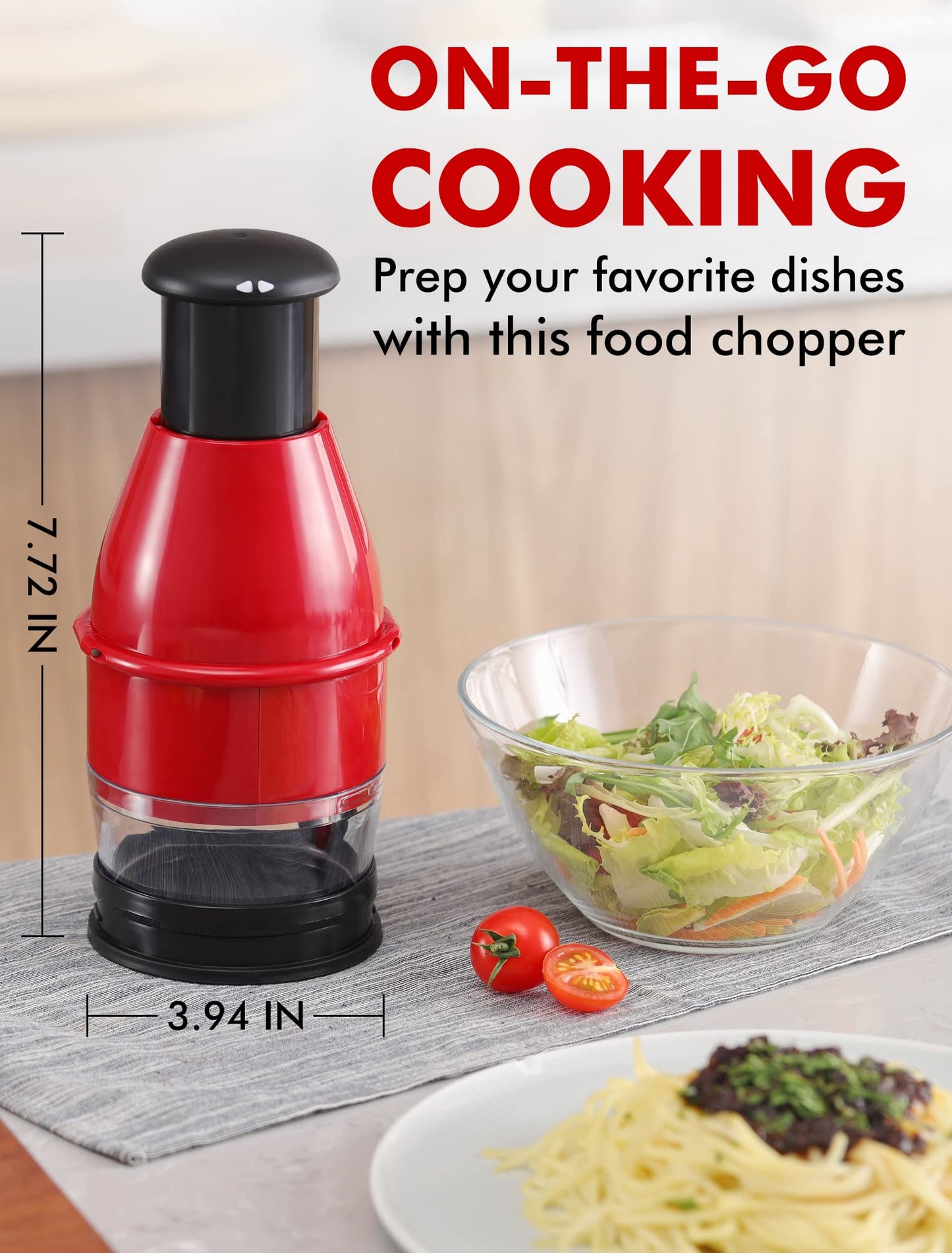 Food Chopper - Easy to Clean Vegetable Chopper Dicer, Onion Garlic Chopper Vegetable Cutter for Veggies Onions Garlics Nuts