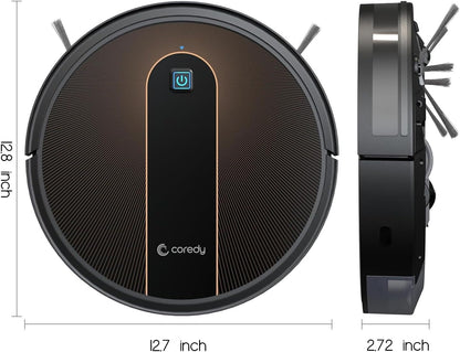 Coredy R750 Robot Vacuum Cleaner, Compatible with Alexa, Mopping System, Boost Intellect, Virtual Boundary Supported, 2200Pa Suction, Super-Thin, Upgraded Robotic Vacuums, Cleans Hard Floor to Carpet