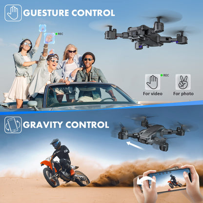 MAETOT Drone with Camera for Kids, Foldable 1080P HD FPV Drones for Kids 8-12, 2 Batteries 30mins Flight Time WiFi RC Quadcopter, One-key Take off/Landing Altitude Hold Headless Mode with Carry Case