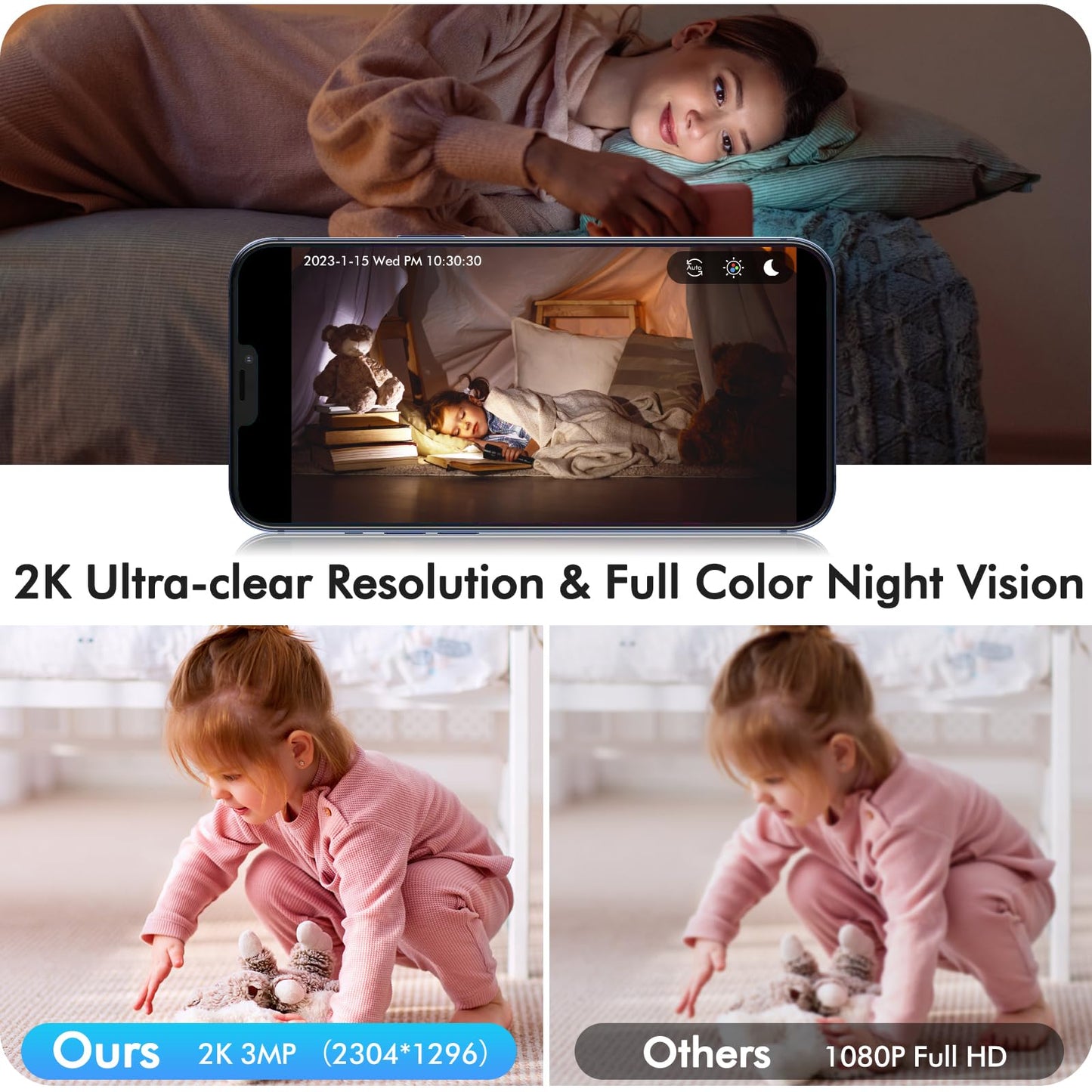 UPDATE: DEAD! NAZRIO 2K Indoor Home Camera, WiFi Two-Way Video Cameras for Baby/Elder/Kid Care/w Phone App, Security/Nanny/Pet Cam, Motion Detection, Smart Siren, 24/7, Pan-Tilt, Night Vision, Cloud & SD Storage