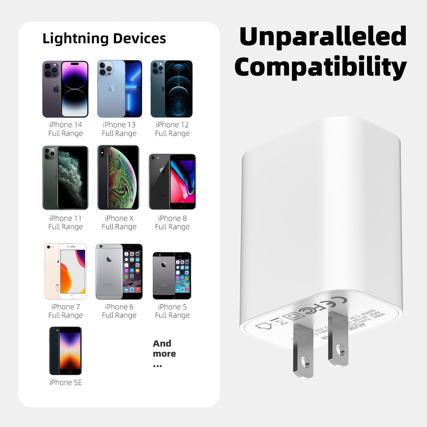 iPhone Charger Fast Charging [MFi Certified] 2 Pack 20W PD USB C Wall Charger Adapter with 2 Pack USB C to Lightning Cable Compatible for i Phone 14 13 12 11 Pro Max XR XS X and More
