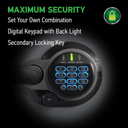 SentrySafe Fireproof and Waterproof Steel Home Safe with Digital Keypad Lock, 2 Hour Fireproof Rated Safe for Home, 1.23 Cubic Feet, 17.8 x 16.3 x 19.3 inches, STW123GTC, Black