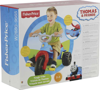 Fisher-Price Thomas & Friends Toddler Tricycle Tough Trike Bike with Handlebar Grips and Storage for Preschool Kids Large