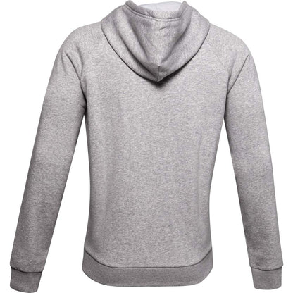 Under Armour Mens Rival Fleece Big Logo Hoodie , Mod Gray Light Heather (011)/Black , Large Tall