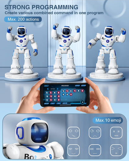 Ruko Smart Robots for Kids, Large Programmable Interactive RC Robot with Voice Control, APP Control, Present for 4 5 6 7 8 9 Years Old Kids Boys and Girls