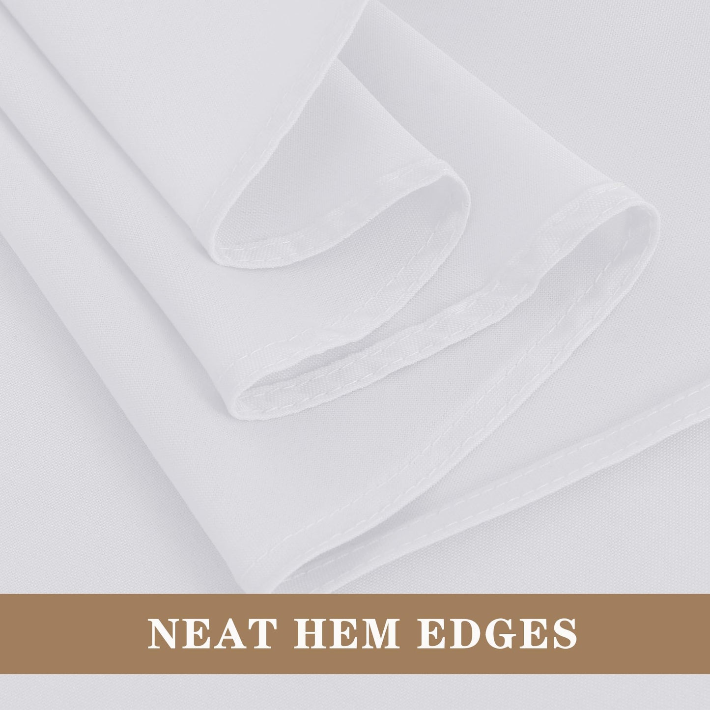 UPDATE: DEAD! Fitable White Tablecloths for Rectangle Tables, 6 Pack - 70 x 120 Inches - Reusable and Washable Table Clothes for 6-8 Ft Tables, Polyester Fabric Table Covers for Wedding, Party, Banquet