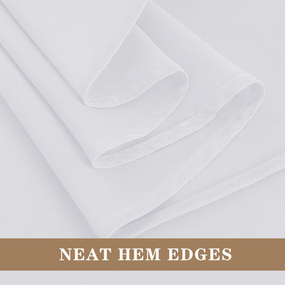 UPDATE: DEAD! Fitable White Tablecloths for Rectangle Tables, 6 Pack - 70 x 120 Inches - Reusable and Washable Table Clothes for 6-8 Ft Tables, Polyester Fabric Table Covers for Wedding, Party, Banquet