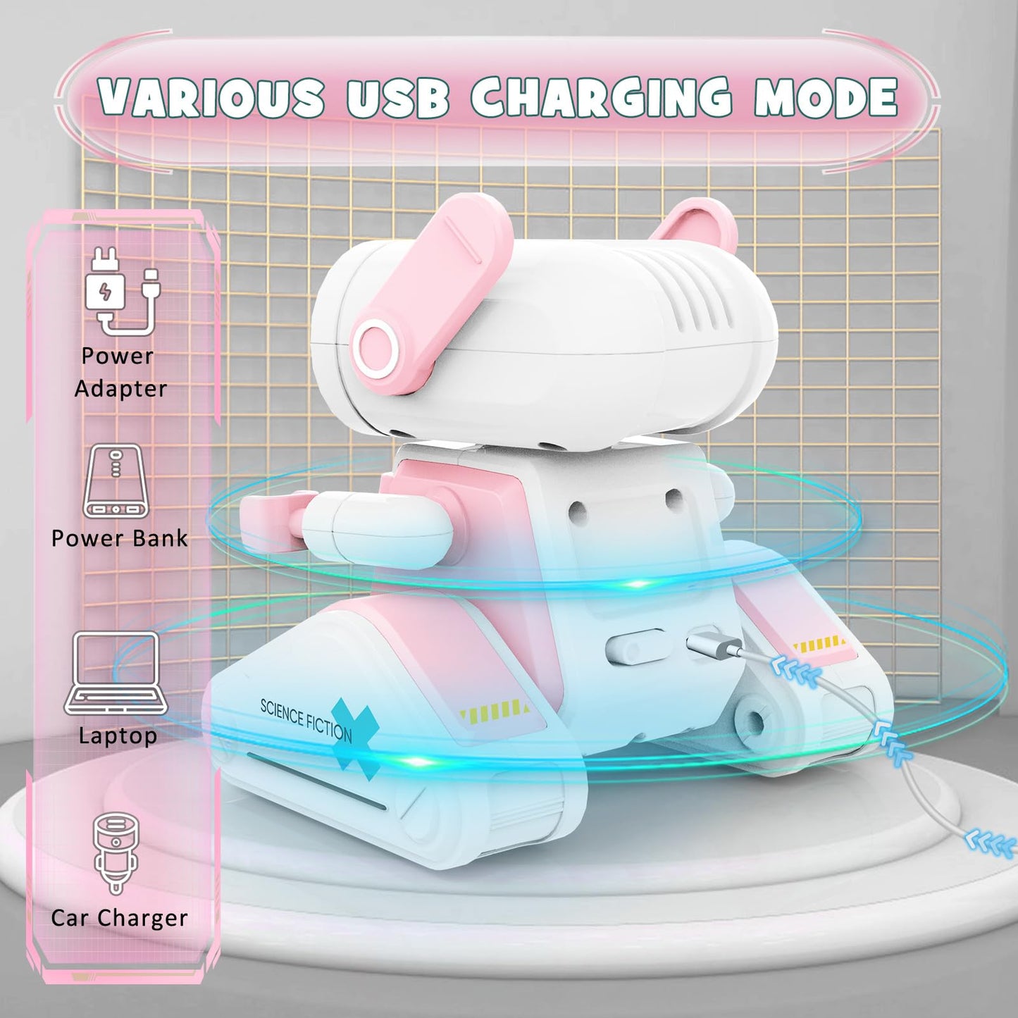 OYMMENEY Robot Toys, Remote Control Toy Robots, RC Robots for Kids with LED Eyes, Flexible Head & Arms, Dance Moves and Music, Birthday for Kids Age 3 4 5 6 7 8 9