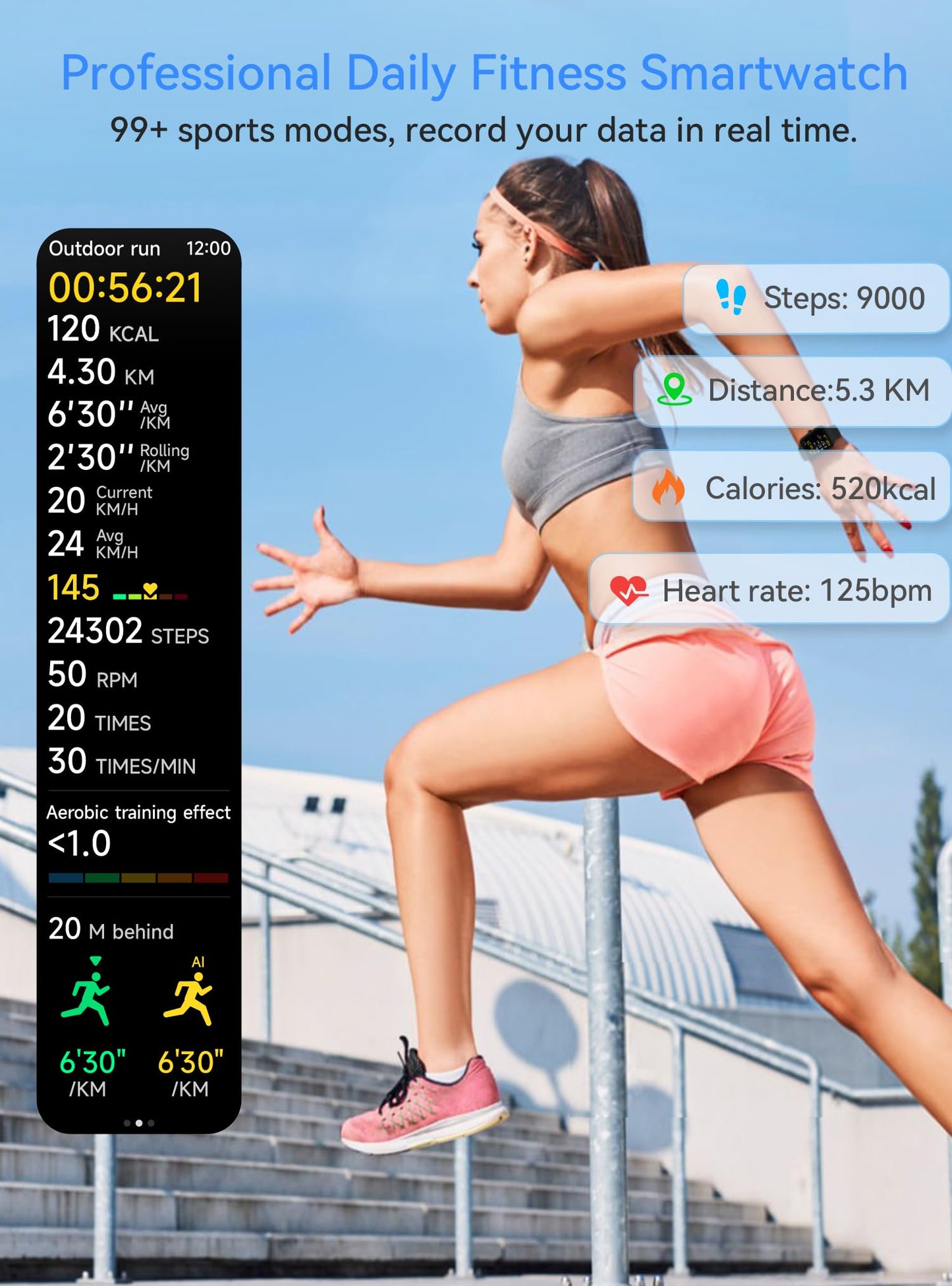 Fitness Smart Watch for Men Women with Heart Rate Monitor, Qucian Smartwatch for Android & iOS Phones, Activity Tracker with Alexa, Sleep Monitor, Step Calorie Counter, Bluetooth Call,IP68 Waterproof
