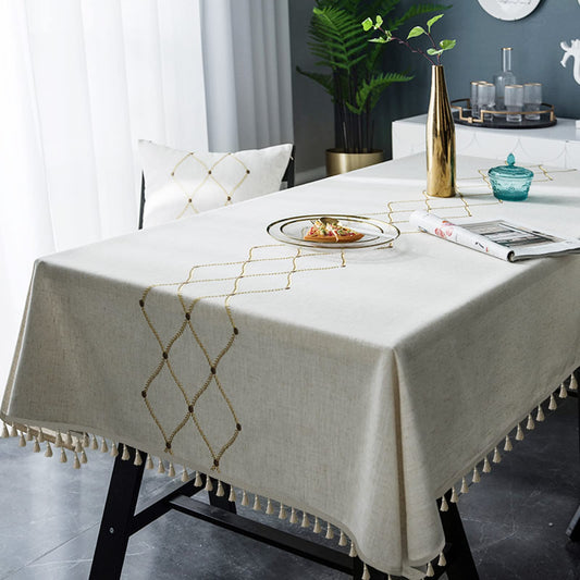 IVAPUPU Rectangle Table Cloth Linen Tablecloth Spillproof Wrinkle Free Kitchen Dinning Tabletop Decoration Table Cover Party Banquet 58''x120'' 10-12 Seats