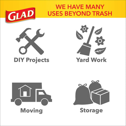 Glad Large Drawstring Trash Bags, ForceFlex with Clorox, 30 Gallon, Mountain Air, 50 Count