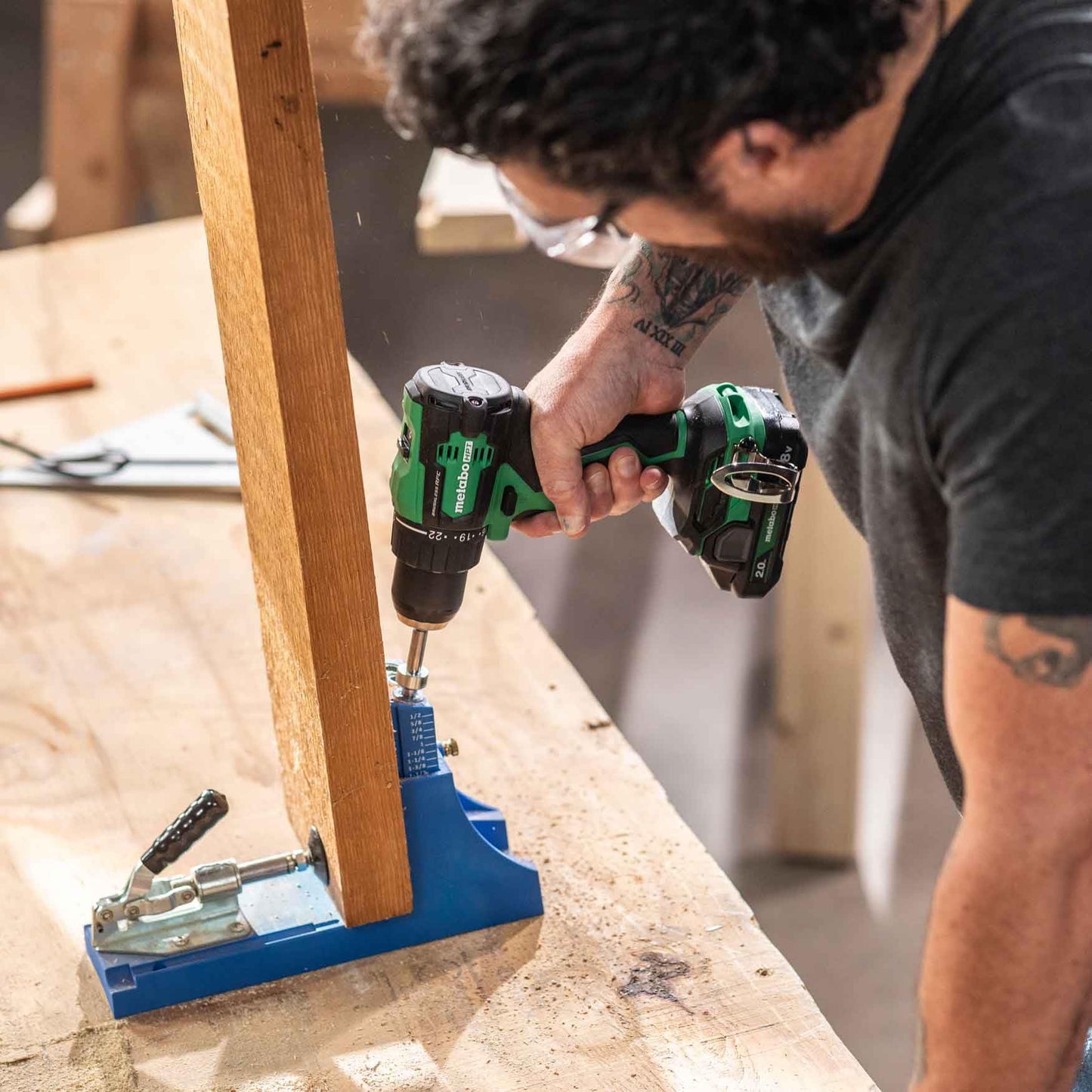 Metabo HPT 18V MultiVolt™ Cordless Brushless Driver Drill & Impact Driver Combo Kit | Includes 2-18V 2.0Ah Batteries | Lifetime Tool Warranty | KC18DEXQB