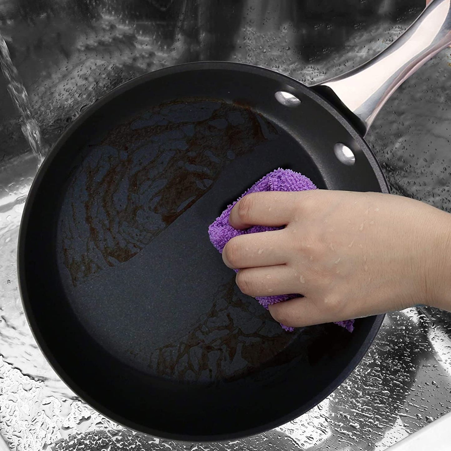 All in One Pan 10-Piece Pots and Pans Nonstick Hard-Anodized Non Toxic Cookware Set, Aluminum kitchen set pots and pans,Dishwasher Suitable, Black