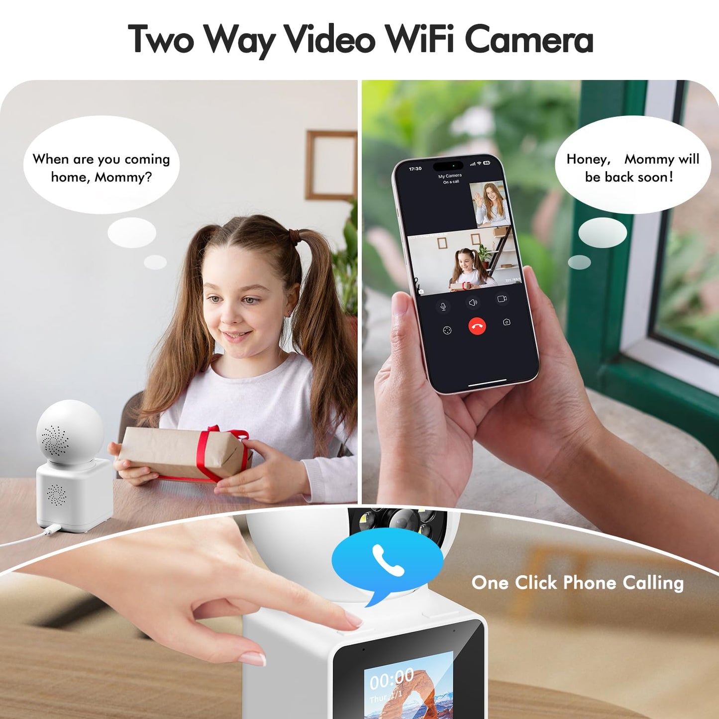 UPDATE: DEAD! NAZRIO 2K Indoor Home Camera, WiFi Two-Way Video Cameras for Baby/Elder/Kid Care/w Phone App, Security/Nanny/Pet Cam, Motion Detection, Smart Siren, 24/7, Pan-Tilt, Night Vision, Cloud & SD Storage