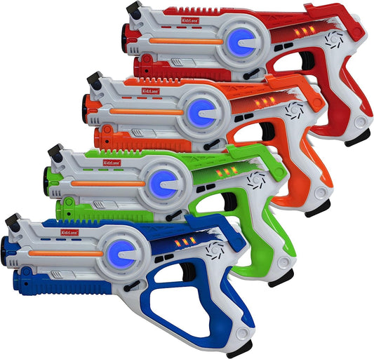 Kidzlane Laser Tag Guns Set of 4 | Lazer Tag Guns for Kids with 4 Team Players | Indoor and Outdoor Laser Tag Play Toy for Kids and Teens Boys and Girls | Kids Laser Tag for Boys Age 8-12