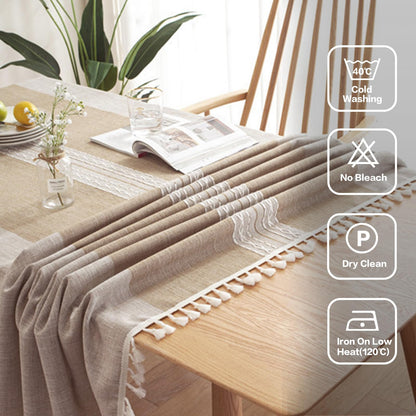 IVAPUPU Rectangle Table Cloth Linen Tablecloth Spillproof Wrinkle Free Kitchen Dinning Tabletop Decoration Table Cover Party Banquet 58''x120'' 10-12 Seats