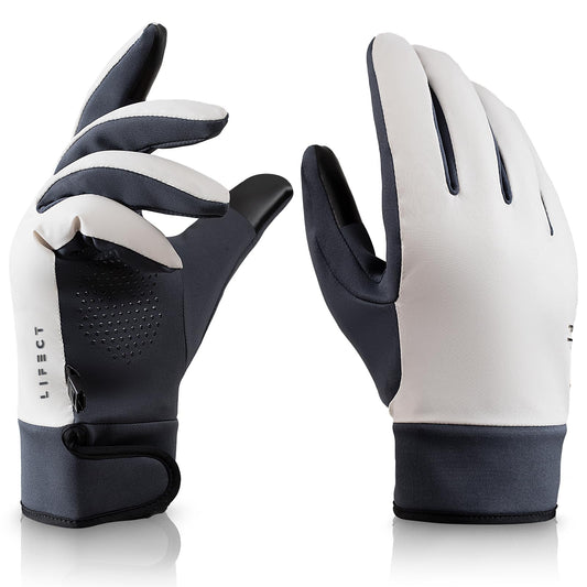 LIFECT Winter Gloves, Gloves for Cold Weather, Warm Gloves for Men Women, Touch Screen Anti-Slip Gloves for Running Driving Cycling Fishing