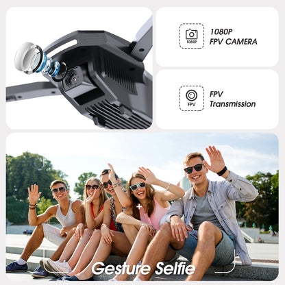 DEERC Drone with Camera, D70 Drones with Camera for Adults 1080P HD, RC Quadcopter for Beginners with 2 Batteries, Kids Toy Easy to Play, Auto Hover, Voice Control, APP Control, 3D Flips