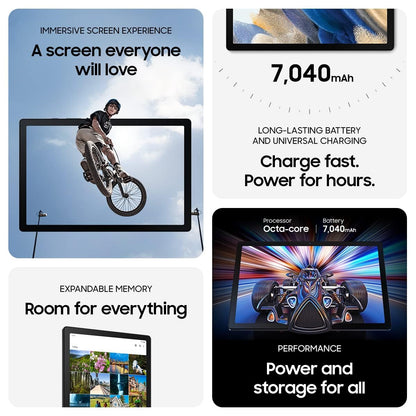 SAMSUNG Galaxy Tab A8 10.5” 64GB Android Tablet, LCD Screen, Kids Content, Smart Switch, Expandable Memory, Long Lasting Battery, Fast Charging, US Version, 2022, Pink Gold