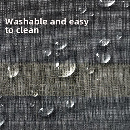 Canglifull Placemats Set of 6, Vinyl Woven Placemats, Beautiful Washable and Durable Non-Slip Table Placemats, Indoor/Outdoor Placemats (Black, 6)