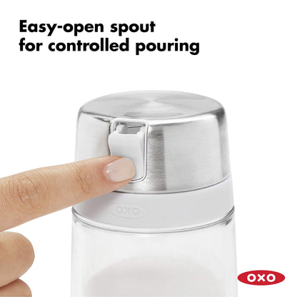 OXO Good Grips Glass Sugar Dispenser and Plastic Sugar Dispenser Bundle