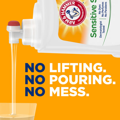 Arm & Hammer Sensitive Skin Free & Clear, 140 Loads Liquid Laundry Detergent, 140 Fl oz