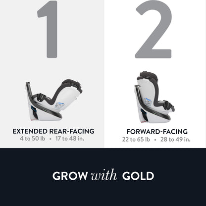 Evenflo Gold Revolve360 Slim 2-in-1 Rotational Car Seat with SensorSafe (Pearl Gray)