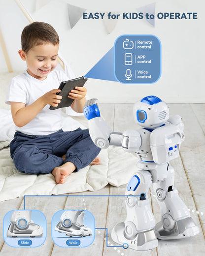 Ruko Smart Robots for Kids, Large Programmable Interactive RC Robot with Voice Control, APP Control, Present for 4 5 6 7 8 9 Years Old Kids Boys and Girls